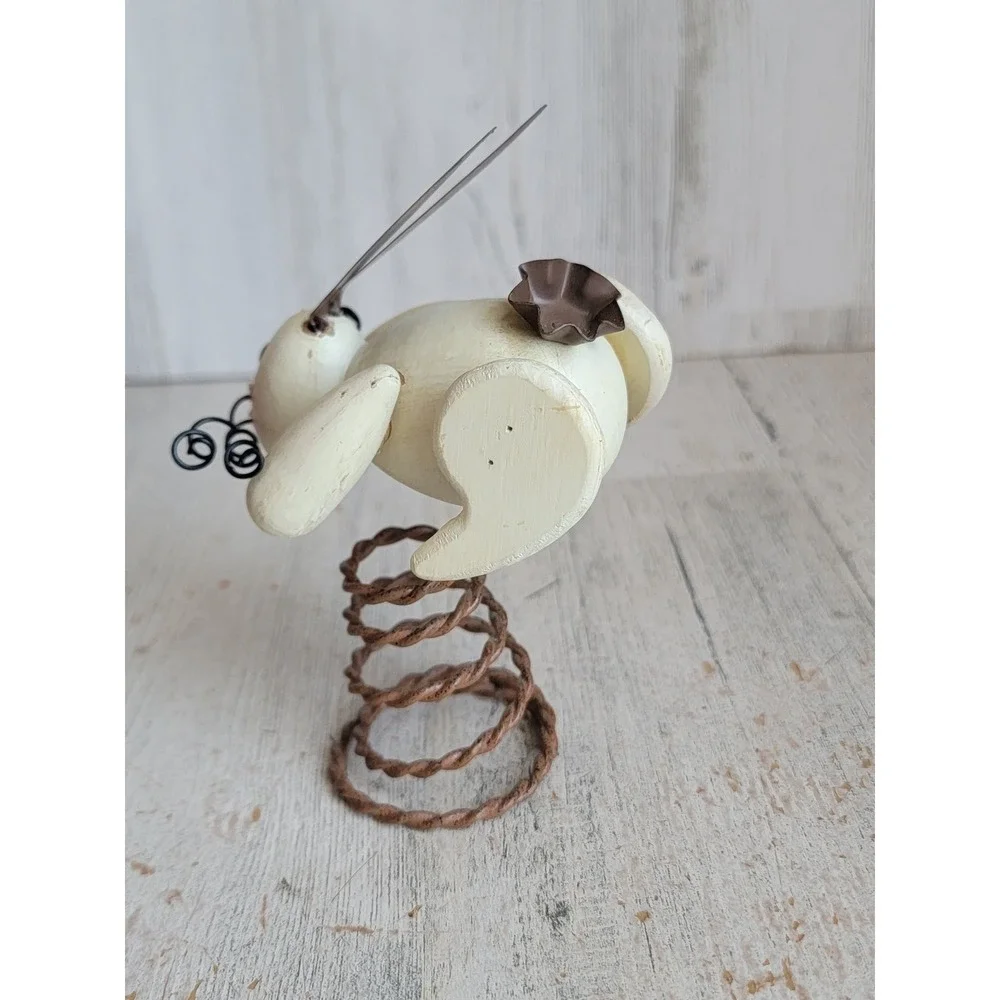 Easter rabbit mini tree topper rustic spring vintage Unique Home decor brown